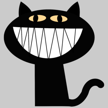 Motiv Katze breites Grinsen