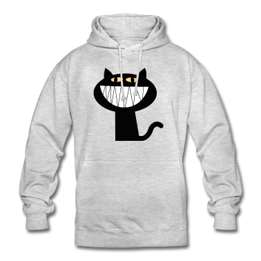 Katzen Hoodie - Katze breites Grinsen