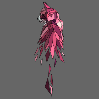 Motiv Katze Geschenk pink polygon