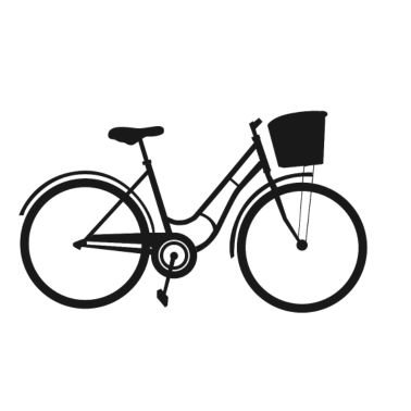 Motiv Damenfahrrad Fahrrad Damen Korb schwarz Geschenk