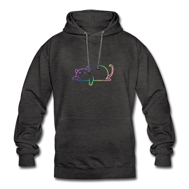 Katzen Hoodie - Katze regenbogen