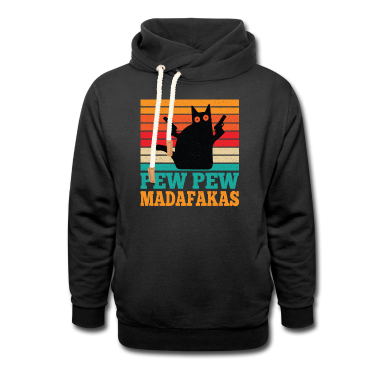 Katzen Hoodie - Pew Madafakas Pistole Schwarze Katze | Motherfucke