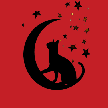 Motiv Katze und Mond