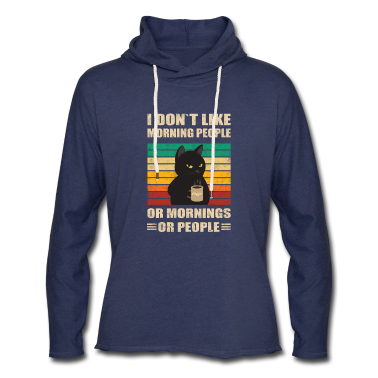 Katzen Hoodie - Morgenmuffel I dont like morning people Vintage