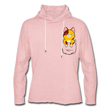 Katzen Hoodie - Glückskatze in Brusttasche