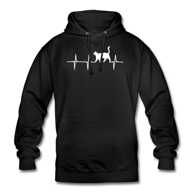 Katzen Hoodie - Katze Herzschlag - Katzen Heartbeat EKG Puls