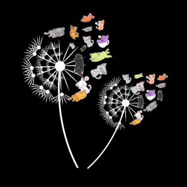 Motiv Katze Katzen Kater Kätzchen Comic Blume Geschenk