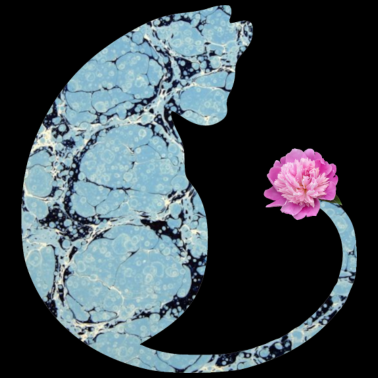 Motiv katze mit blume e 55