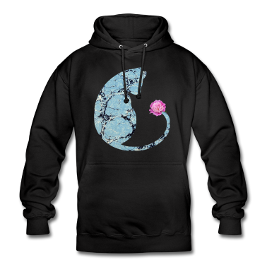 Katzen Hoodie - katze mit blume e 55