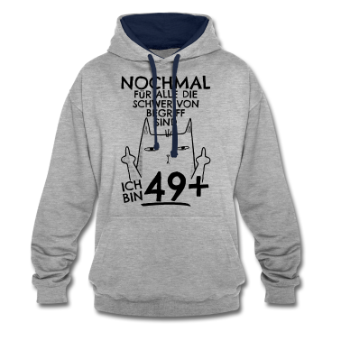 Katzen Hoodie - 50. Geburtstag Frau 50er 50ter Ich bin 49+ plus