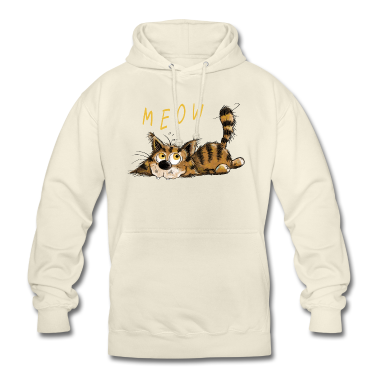 Katzen Hoodie - Meow Black Tabby Katze - Comic