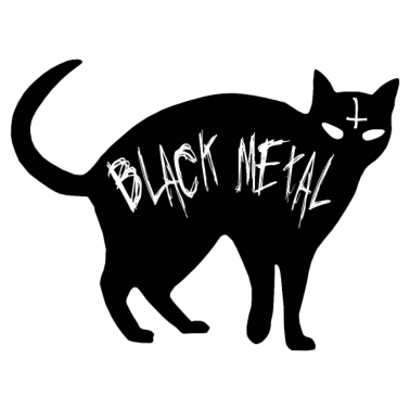 Motiv Katze Black Metal - Black Metal Katze