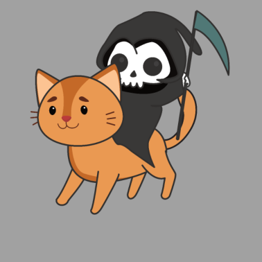 Motiv Death riding cat funny - lustige Katzen