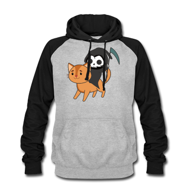 Katzen Hoodie - Death riding cat funny - lustige Katzen
