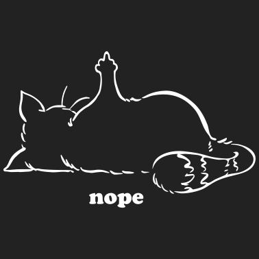 Motiv Katze Mittelfinger Nein Nope lustig Stinkefinger