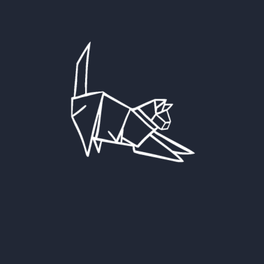 Motiv Cooles Katze Origami Polygom Shirt