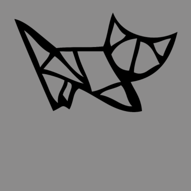 Motiv Schwarze Katze aus Origami