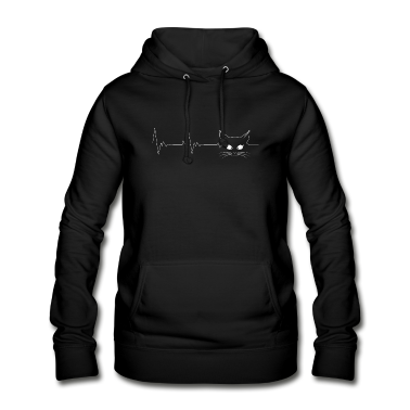 Katzen Hoodie - Puls Herzschlag Katze, Busi, Mitze