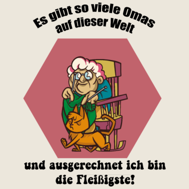 Motiv Fleißigste Oma Grandma Großmutter mit Katze