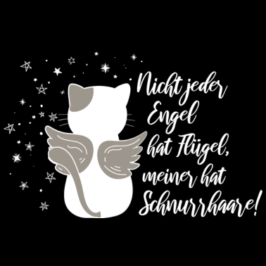 Motiv Katzen Schutzengel mit Schnurrhaare