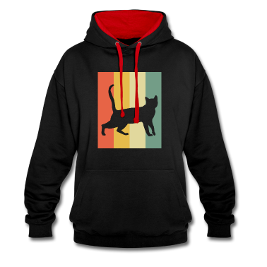 Katzen Hoodie - Retro Katze