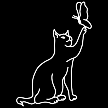 Motiv Katze Schmetterling Spielen