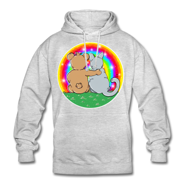 Katzen Hoodie - Die Katze und der Teddybär