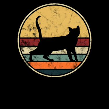 Motiv Katze Vintage Retro Style Distressed Look Kater