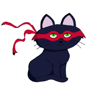 Motiv Ninja Shinobi Katze schwarz Geschenk