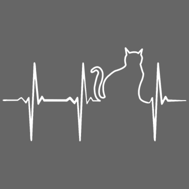 Motiv EKG Katze - Geschenk