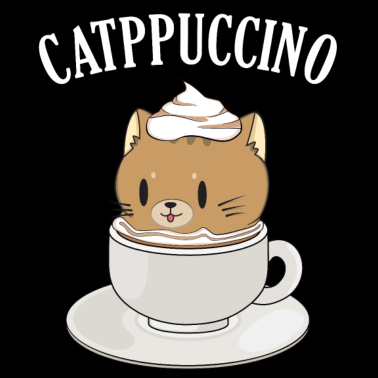 Motiv Süße Katze im Kaffee Becher I Catppuccino Miau cat