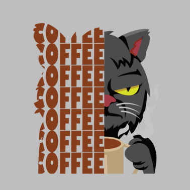 Motiv Kaffee Katze Katzenliebhaber Kaffeetrinken