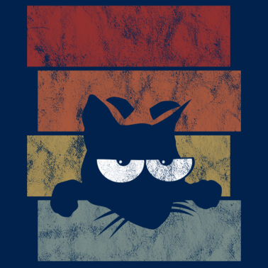 Motiv Kater Retro Kätzchen Katzenaugen Katze Katzen Miau