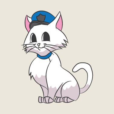 Motiv stolze Katze Polizei Mütze Katzenpolizei Geschenk