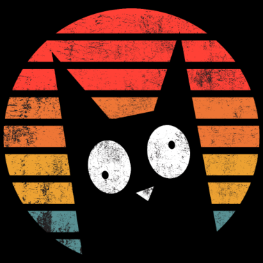 Motiv Schwarze Katze Murder Psycho Retro Geschenk