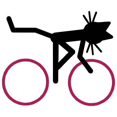 Motiv Katze Kittycat fährt Fahrrad