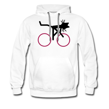 Katzen Hoodie - Katze Kittycat fährt Fahrrad