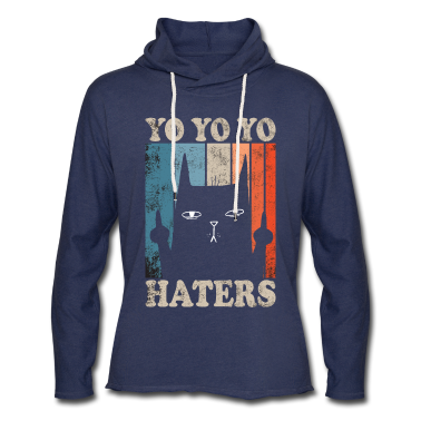 Katzen Hoodie - Katze Yo Yo Yo Haters Vintage Funny Cat