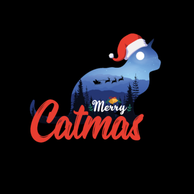 Motiv Frohe Katzen, Katze Frohe Weihnachten lustige Weihnachtsmannkatze