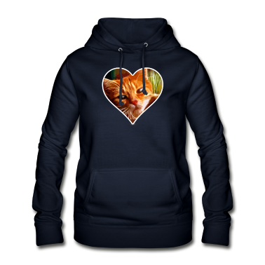 Katzen Hoodie - Katzenherz Katze Tier Haustier Liebe Geschenk