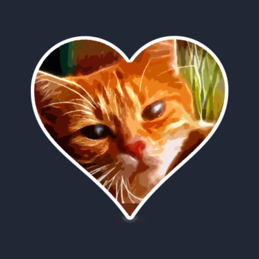 Motiv Katzenherz Katze Tier Haustier Liebe Geschenk