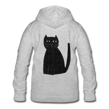 Katzen Hoodie - schwarze Katze