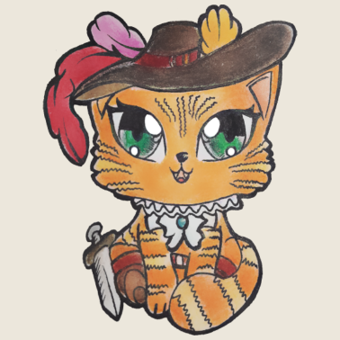 Motiv Chibi Katze Stiefel