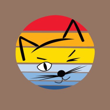 Motiv Katze Retro Shirt Cat T-Shirt Katzen tshirt