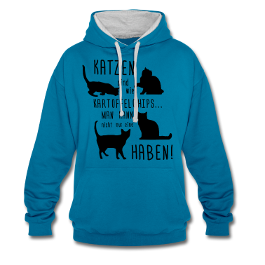 Katzen Hoodie - Katzen Shirt ● Kartoffelchips ● Geschenk