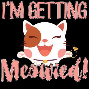 Motiv Katzen Hochzeit T-Shirt für verrückte Katzendamen