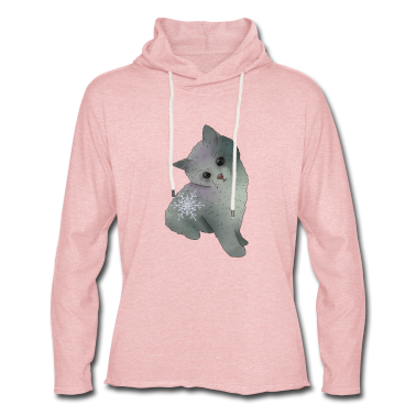Katzen Hoodie - Katze mit Schneeflocke