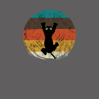 Motiv Distressed Kreis Retro Grafik Kätzchen Katze Mom Dad