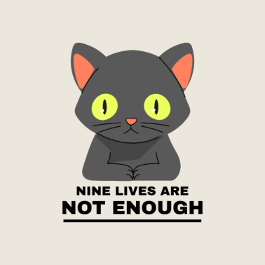 Motiv Katze 9 Leben sind Nicht Genug Geschenk