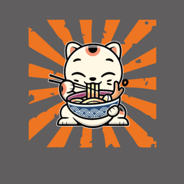 Motiv Ramen Katze Japanisch Anime Nudeln Kawaii Korea